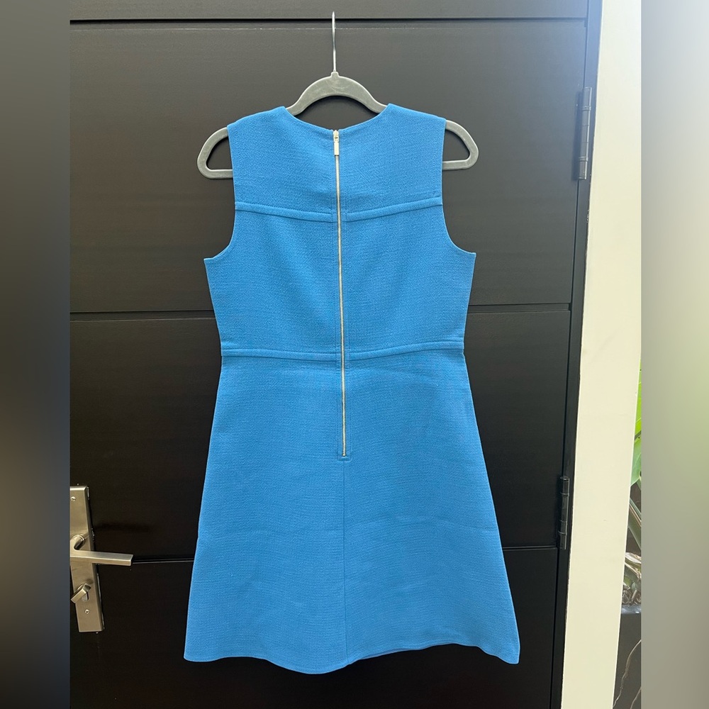 Lafayette 148 Blue Sleeveless Dress - Picture 10 of 16